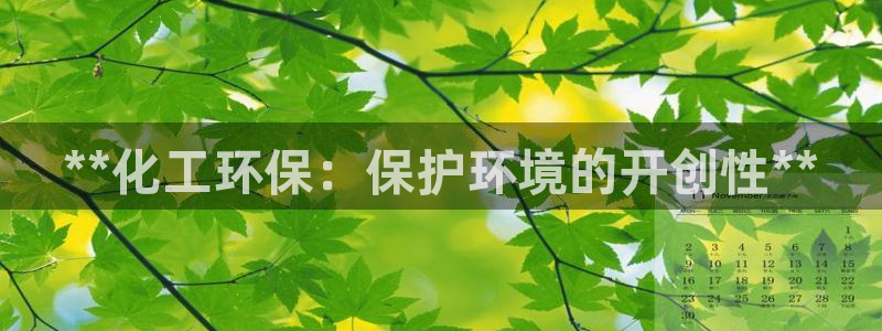 亿万先生网红：**化工环保：保护环境的开创性**