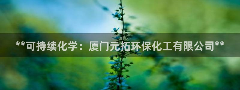 亿万先生客户端怎么下载：**可持续化学：厦门元拓环保化工有限公司**