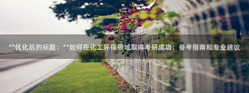 亿万先生情侣车有什么用：**优化后的标题：**如何在化工环保领域取得考研成功：备考指南和专业建议