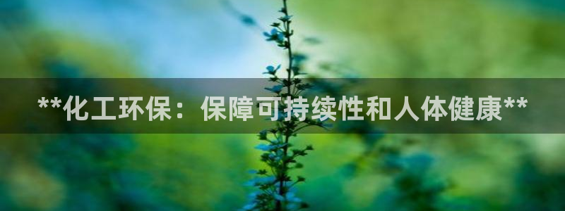 亿万国际平台是正规的吗安全吗：**化工环保：保障可持续性和人体健康**