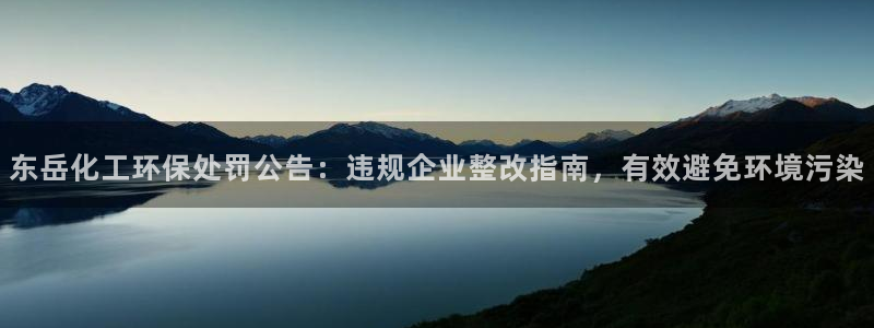 亿万下载第三季：东岳化工环保处罚公告：违规企业整改指南，有效避免环境污染