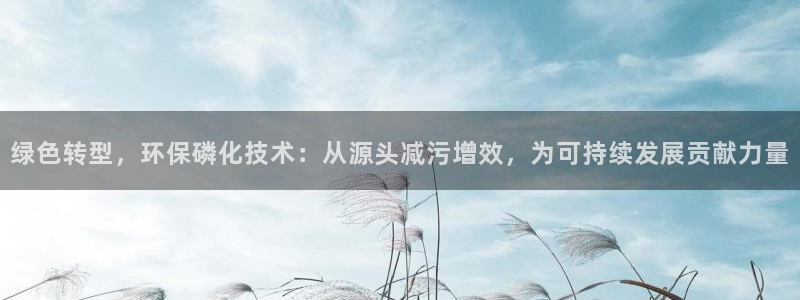 亿万先生用什么客户端：绿色转型，环保磷化技术：从源头减污增效，为可持续发展贡献力量