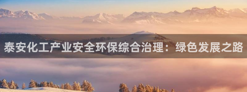 亿万先生现在的网址谁知道是真的：泰安化工产业安全环保综合治理：绿色发展之路