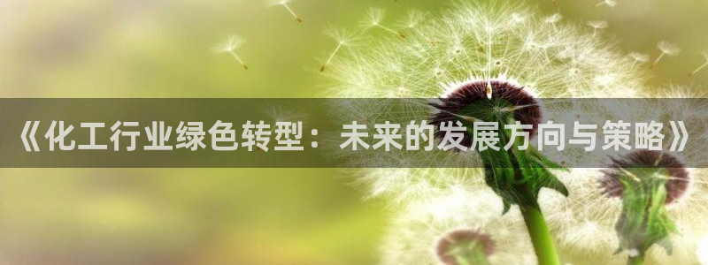 亿万先生客服联系方式：《化工行业绿色转型：未来的发展方向与策略》